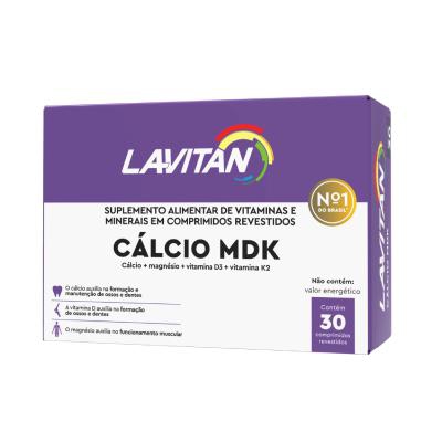 Suplemento Vitamínico Lavitan Cálcio MDK 30 Comprimidos
